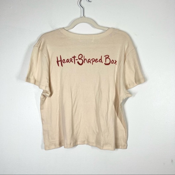 FREE PEOPLE NWOT Nirvana In Utero Heart Shaped Box Band Tee Shrunken XL - Picture 5 of 7